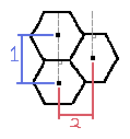 Complexity of hexagonal grids